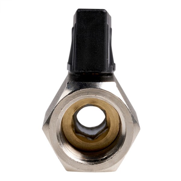 FNPT side of valve with open handle